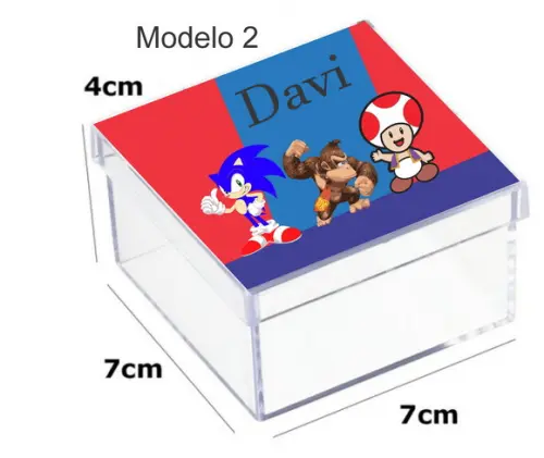 Caixa Acrilica 7x7x4-sonic