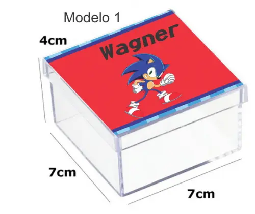 Caixa Acrilica 7x7x4-sonic