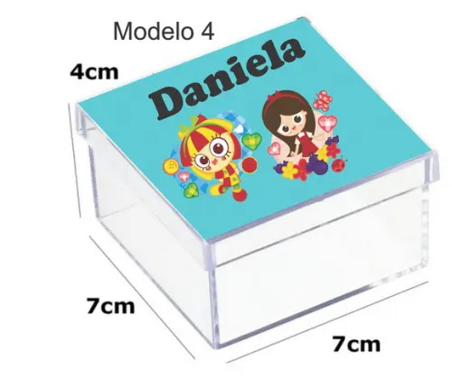 Caixa Acrilica 7x7x4-sitio do Pica Pau Amarelo