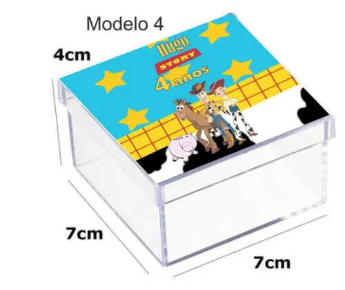 Caixa Acrilica 7x7x4-toy Story