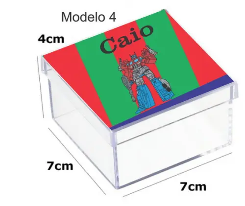Caixa Acrilica 7x7x4-transformers