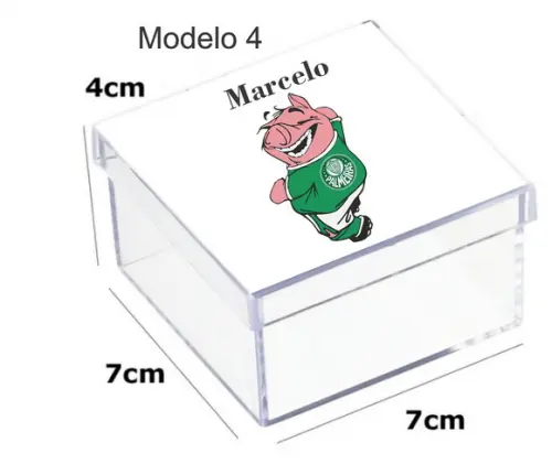 Caixa Acrilica 7x7x4-verdão
