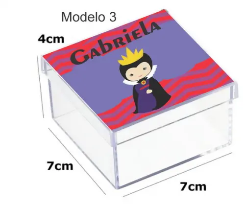 Caixa Acrilica 7x7x4-vilões