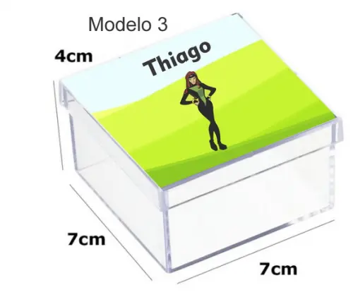 Caixa Acrilica 7x7x4-x Mens