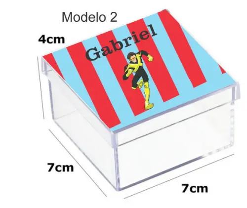 Caixa Acrilica 7x7x4-x Mens