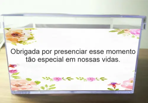 Caixa acrilica madrinha