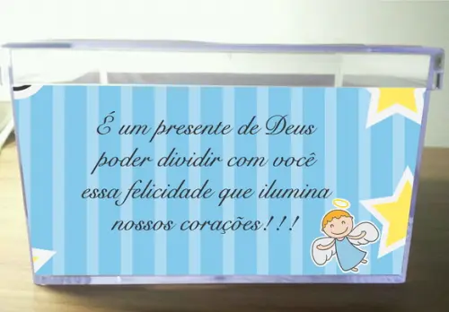Caixa acrilica batizado