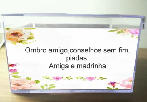 Caixa acrilica madrinha