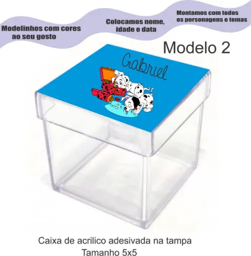 Caixa de Acrílico-101 Dalmatas