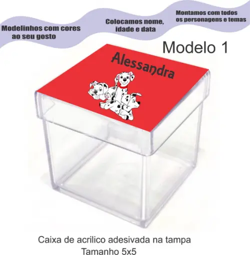 Caixa de Acrílico-101 Dalmatas