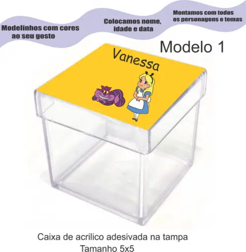 Caixa de Acrílico-alice