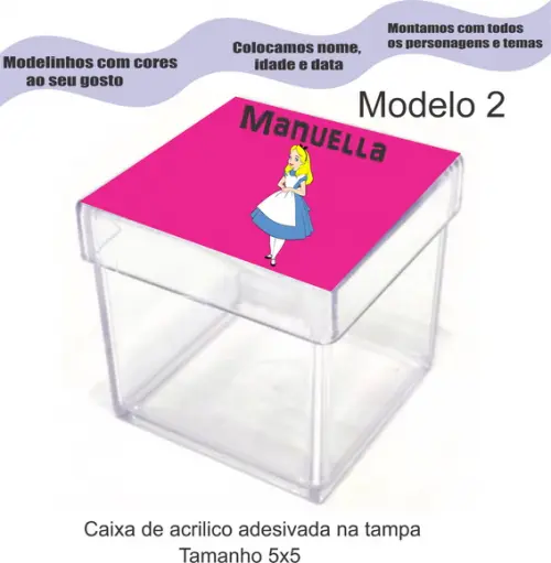 Caixa de Acrílico-alice
