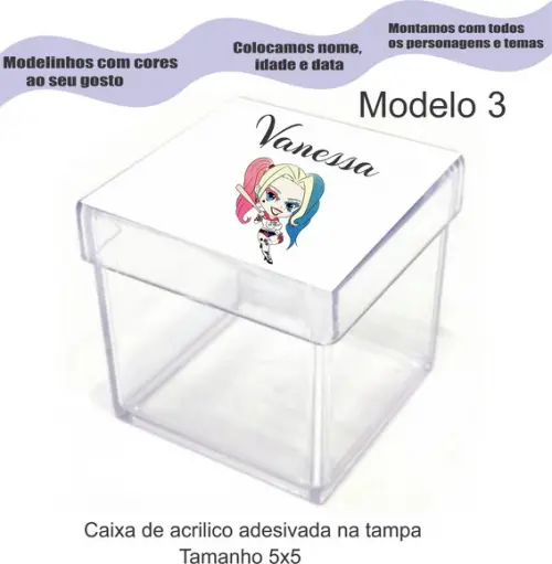 Caixa de Acrílico-arlequina