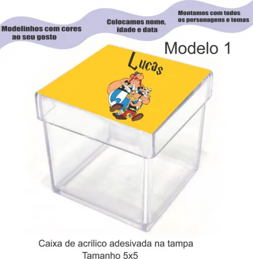 Caixa de Acrílico-asterix