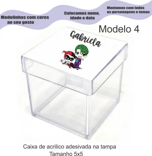 Caixa de Acrílico-arlequina