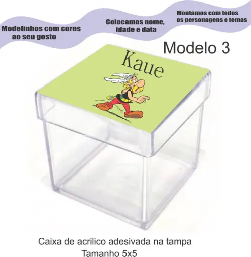 Caixa de Acrílico-asterix