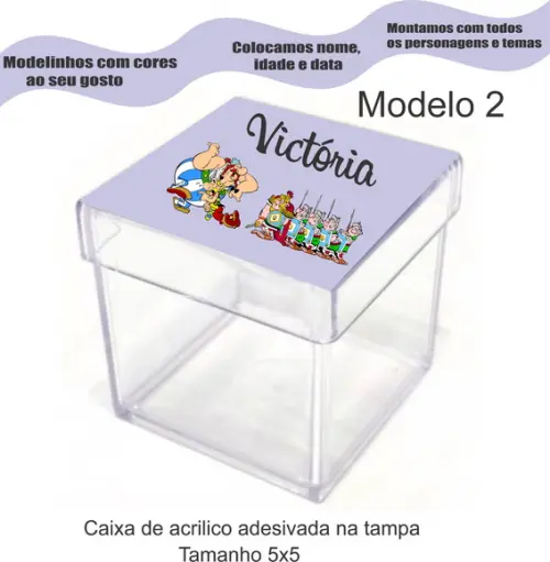 Caixa de Acrílico-asterix