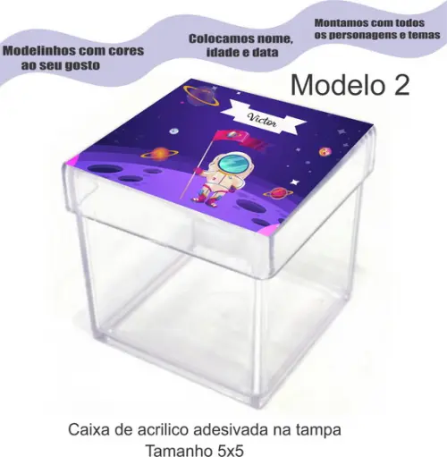 Caixa de Acrílico-astronauta