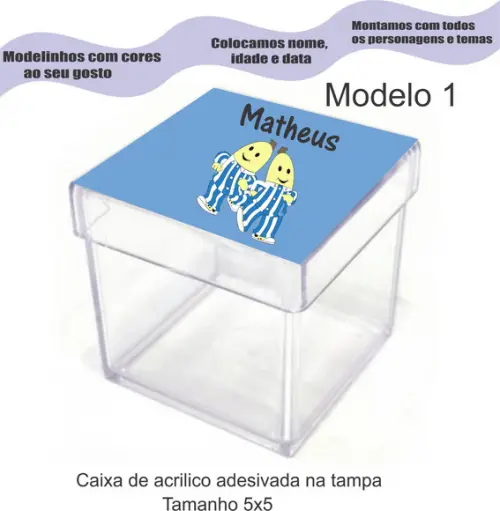 Caixa de Acrílico-bananas de Pijama