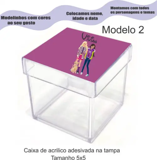 Caixa de Acrílico-barbie