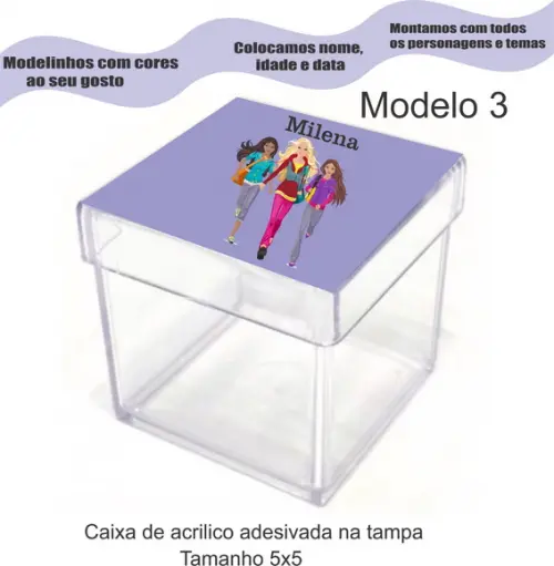 Caixa de Acrílico-barbie