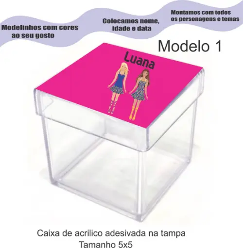 Caixa de Acrílico-barbie