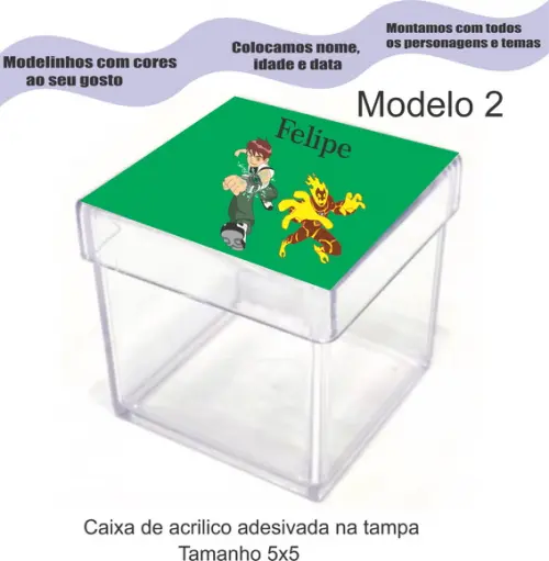 Caixa de Acrílico-ben 10