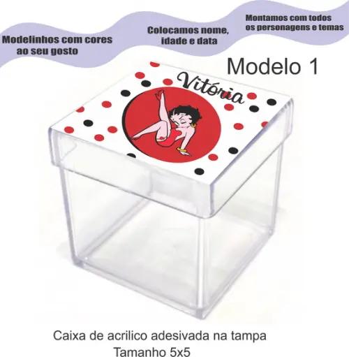 Caixa de Acrílico-betty Boop