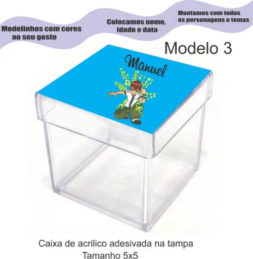 Caixa de Acrílico-ben 10