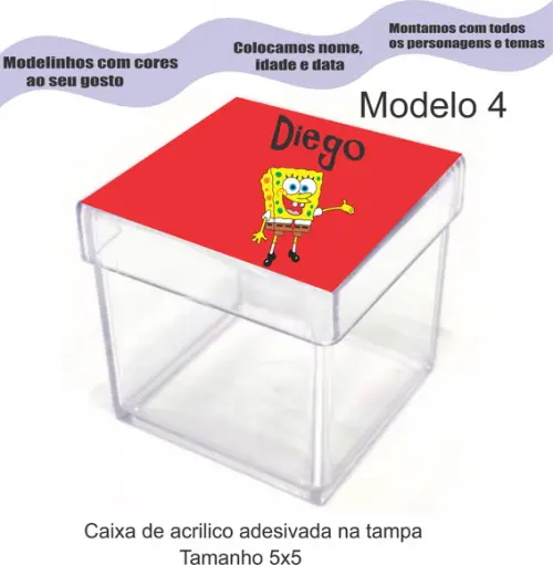 Caixa de Acrílico-bob Esponja