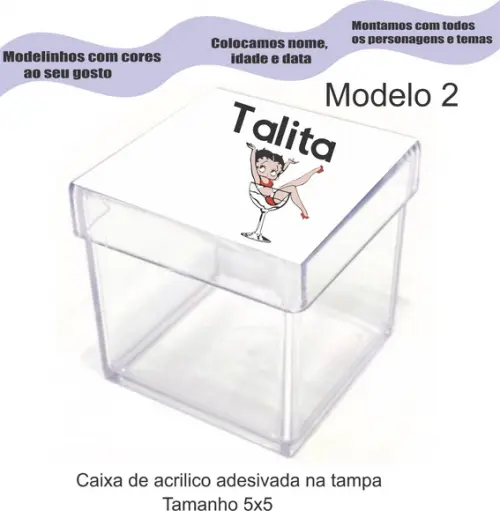 Caixa de Acrílico-betty Boop