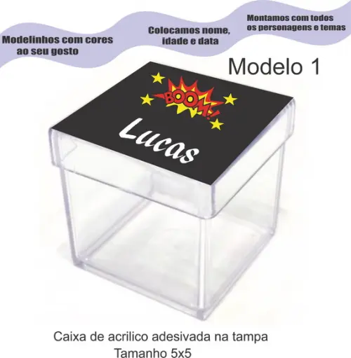 Caixa de Acrílico-bomba