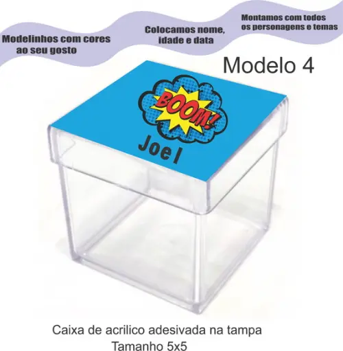 Caixa de Acrílico-bomba