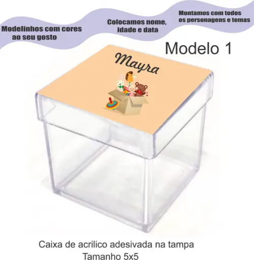 Caixa de Acrílico-boneca