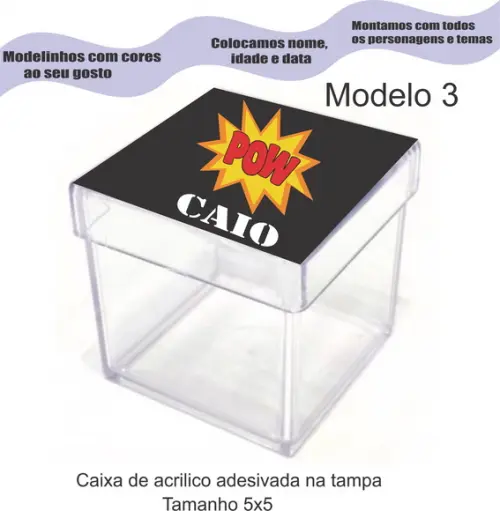 Caixa de Acrílico-bomba
