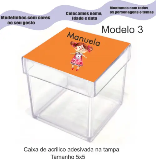 Caixa de Acrílico-boneca