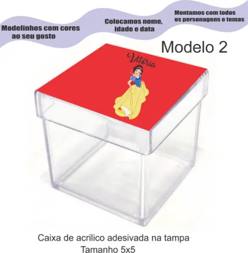 Caixa de Acrílico-branca de Neve