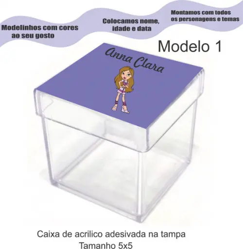 Caixa de Acrílico-bratz