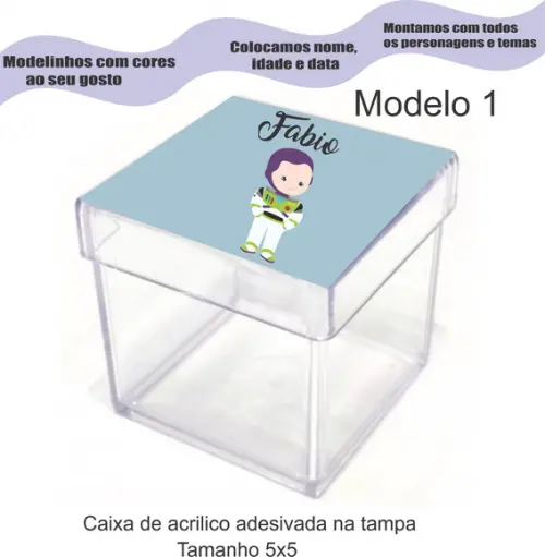 Caixa de Acrílico-buzz Lightyear