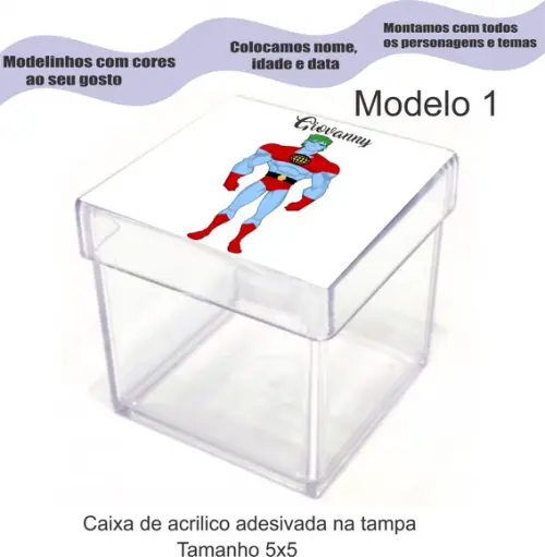 Caixa de Acrílico-capitão Planeta