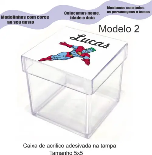 Caixa de Acrílico-capitão Planeta