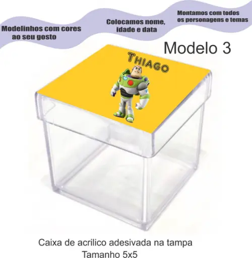 Caixa de Acrílico-buzz Lightyear