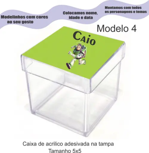 Caixa de Acrílico-buzz Lightyear