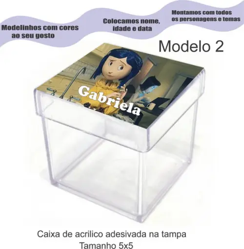 Caixa de Acrílico-caroline e o Mundo Secreto
