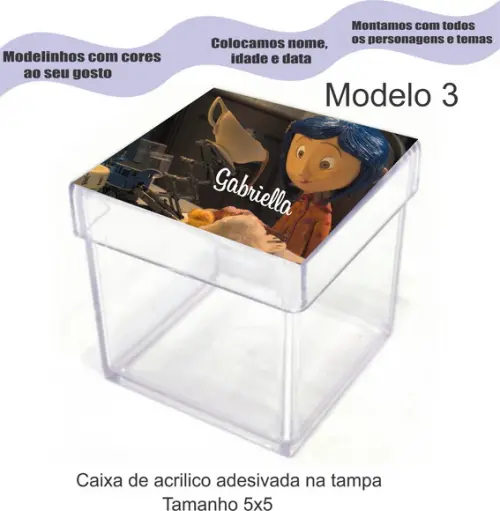 Caixa de Acrílico-caroline e o Mundo Secreto