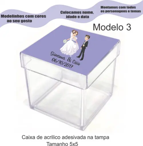 Caixa de Acrílico-casal
