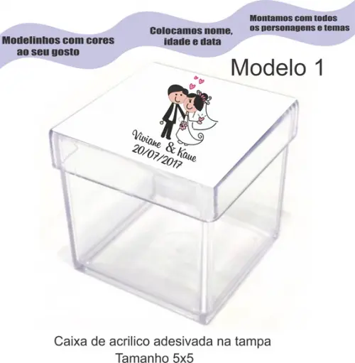 Caixa de Acrílico-casal