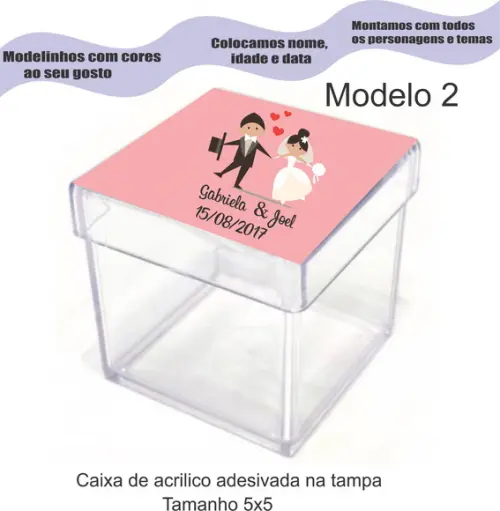 Caixa de Acrílico-casal