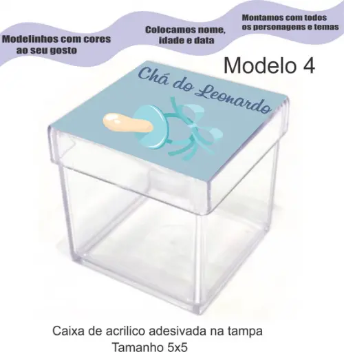 Caixa de Acrílico-chá de Bebê