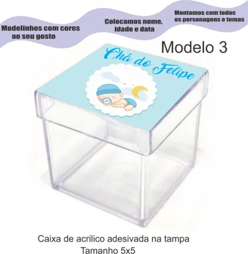 Caixa de Acrílico-chá de Bebê